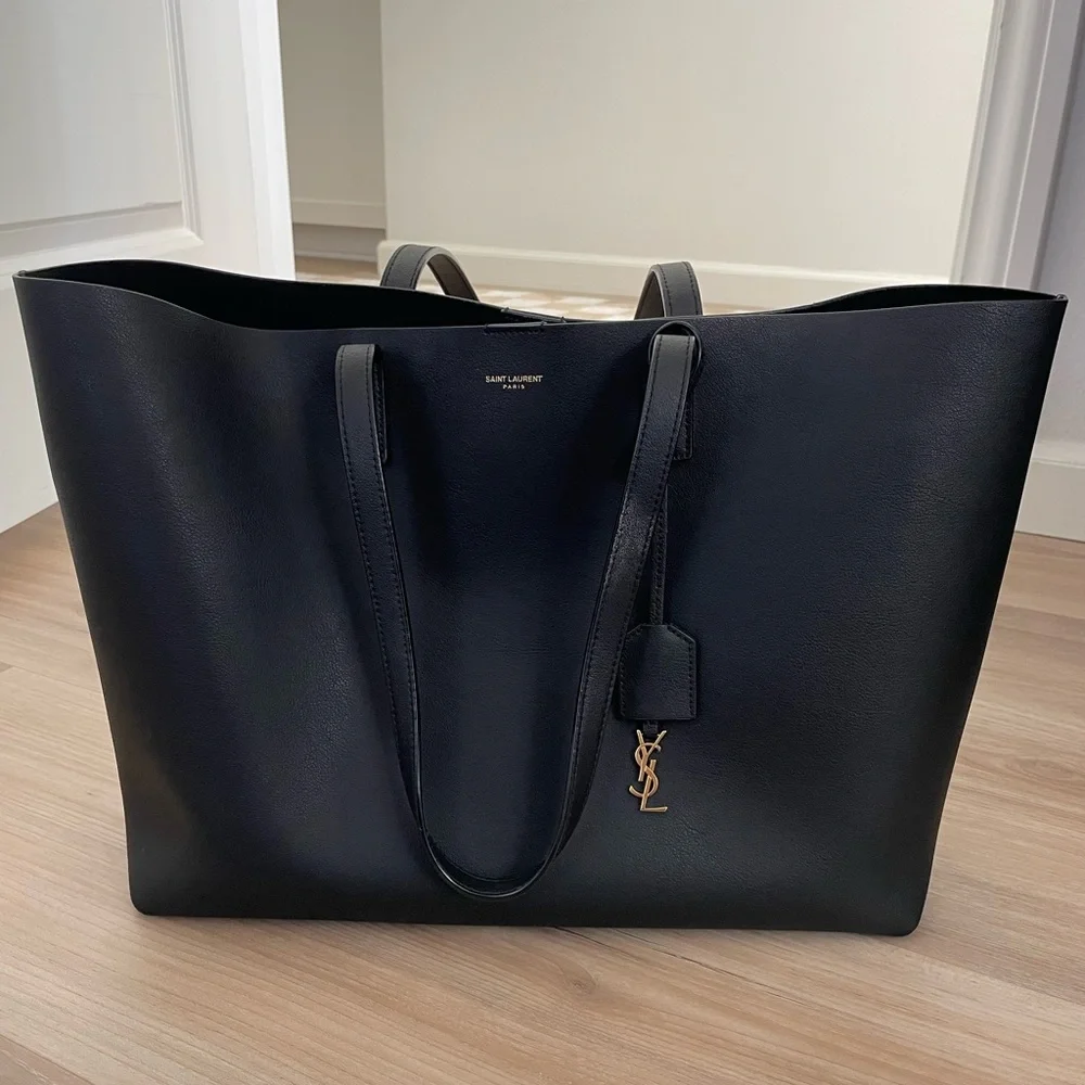 Saint Laurent Leather Shopping Tote - Picture 7 of 15